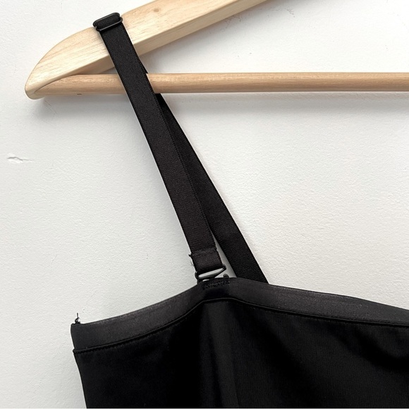 SPANX Black Satin Silky Mini Smoothing Slip Adjustable Removable Straps NEW L - Picture 3 of 9